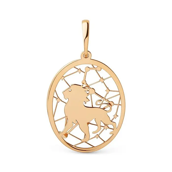 Подвеска знак зодиака из красного золота