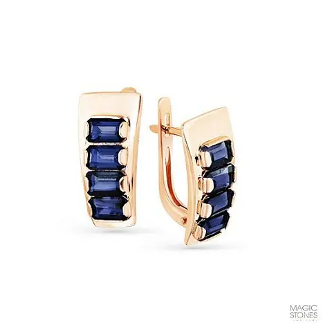 Серьги с английским замком из красного золота