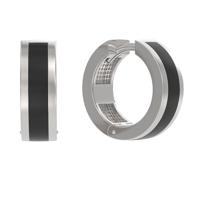 Серьги с английским замком из серебра