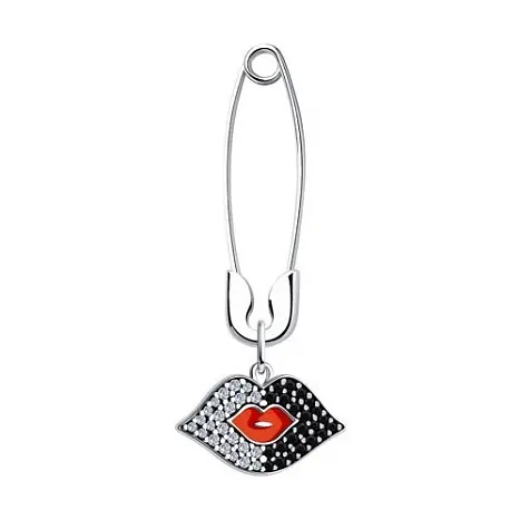 Серьги одиночные из серебра