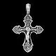 Подвеска крест из серебра