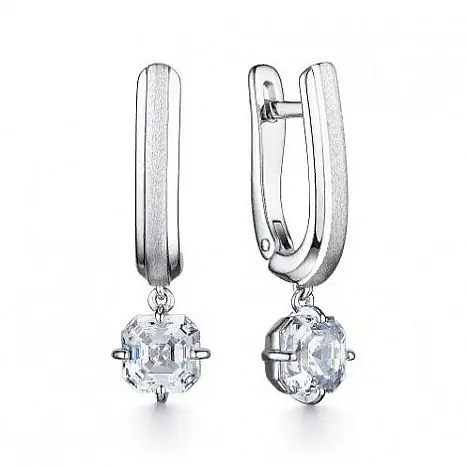 Серьги подвесные из серебра
