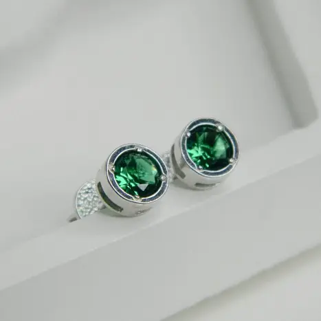 Серьги пуссеты из серебра