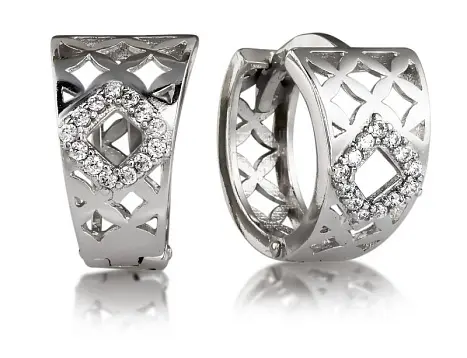 Серьги с английским замком из серебра