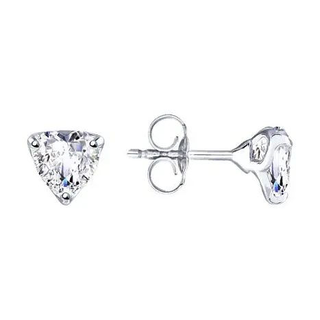 Серьги пуссеты из серебра