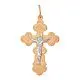 Подвеска крест из комбинированного золота