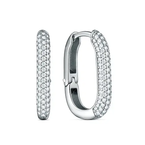 Серьги с английским замком из серебра