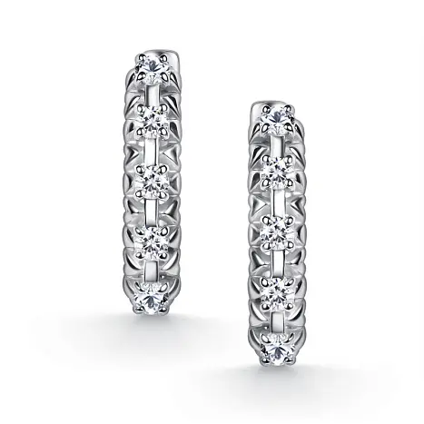 Серьги с английским замком из серебра