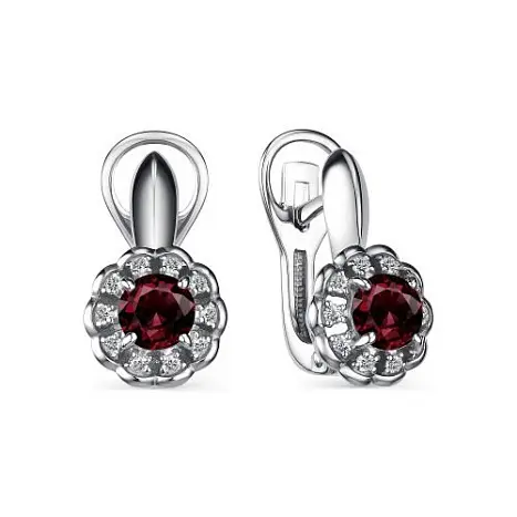 Серьги с английским замком из серебра
