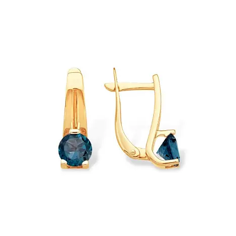 Серьги с английским замком из красного золота