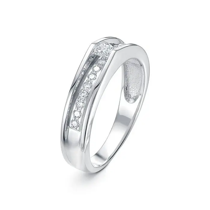 Кольцо декоративное из белого золота