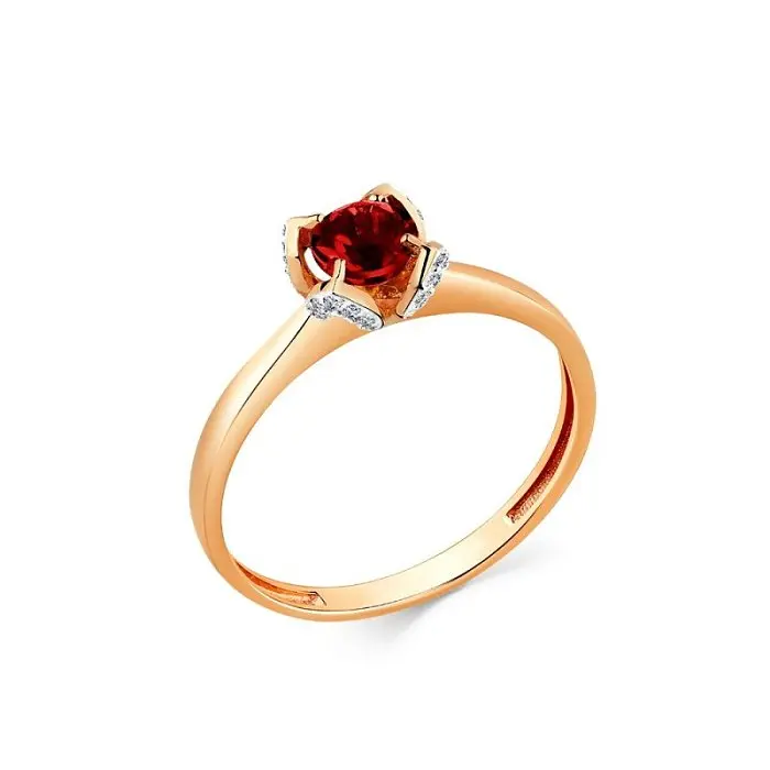 Кольцо декоративное из красного золота