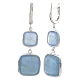 Серьги подвесные из серебра
