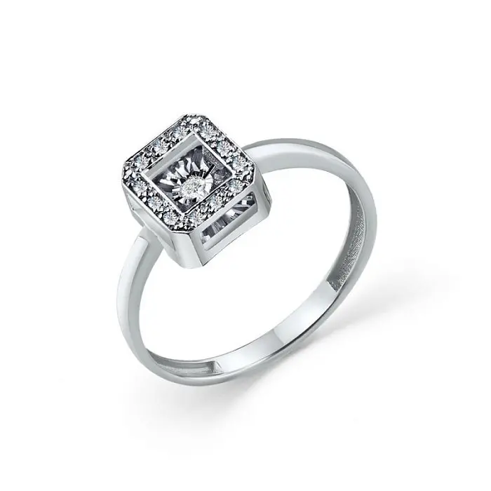 Кольцо декоративное из белого золота