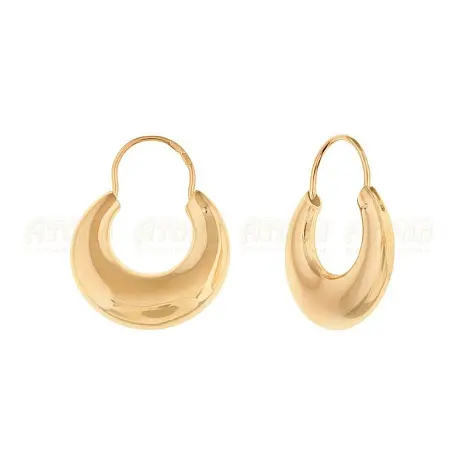 Серьги петельки из красного золота
