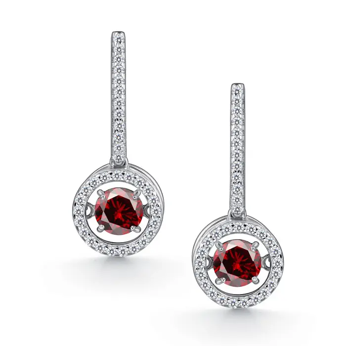 Серьги подвесные из серебра