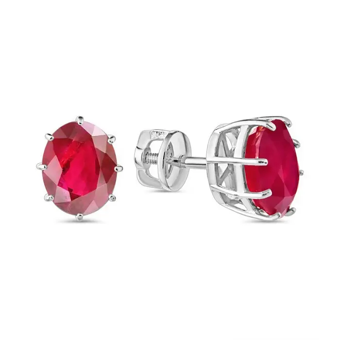 Серьги пуссеты из серебра