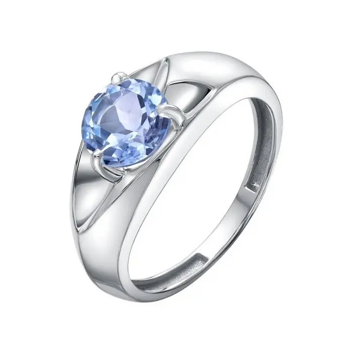 Кольцо декоративное из белого золота вид 1