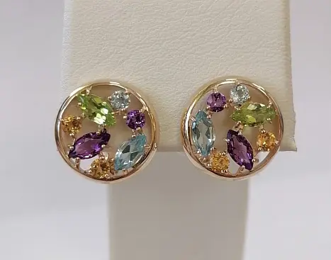 Серьги с английским замком из позолоты