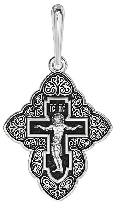 Подвеска крест из серебра
