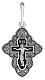 Подвеска крест из серебра