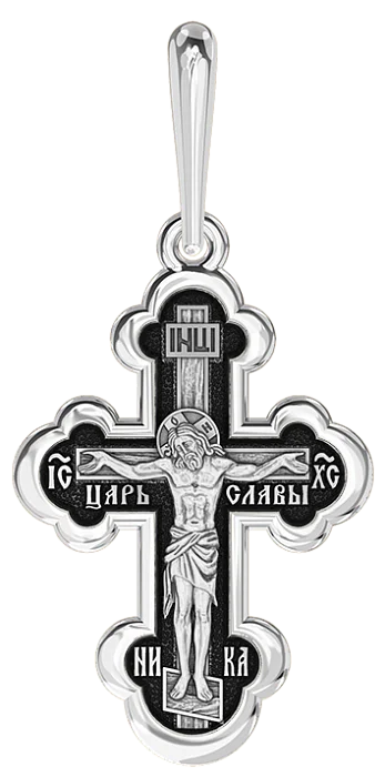 Подвеска крест из серебра