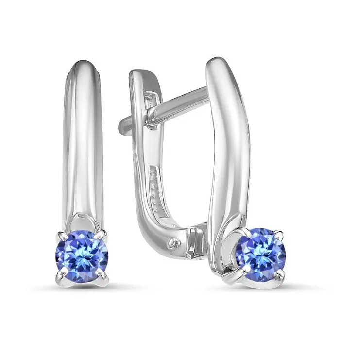 Серьги с английским замком из серебра