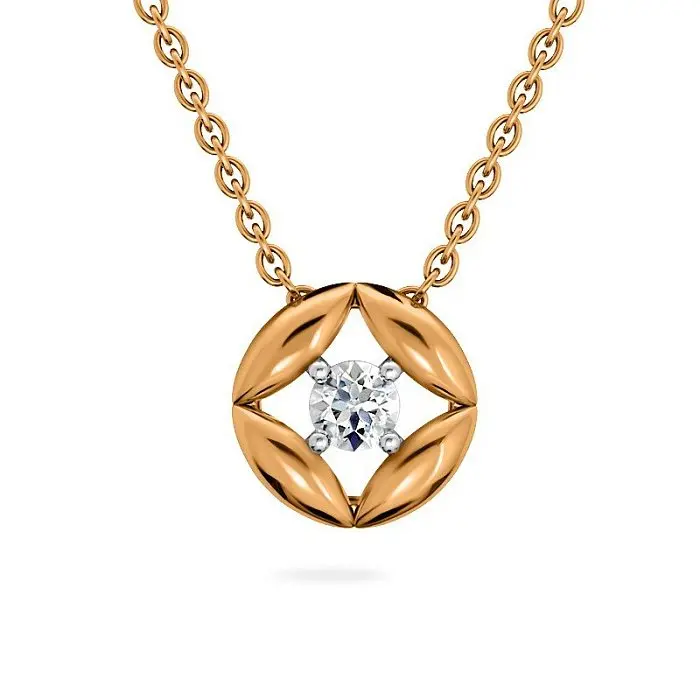 Подвеска бегунок из красного золота