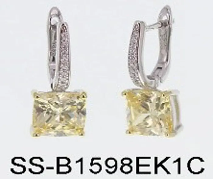 Серьги подвесные из серебра