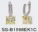 Серьги подвесные из серебра