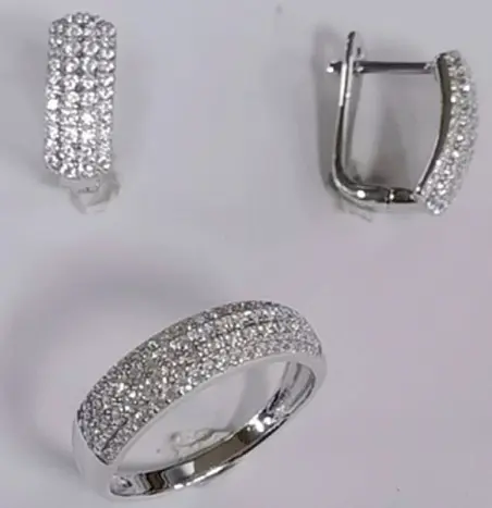 Серьги с английским замком из серебра