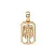 Подвеска икона из красного золота