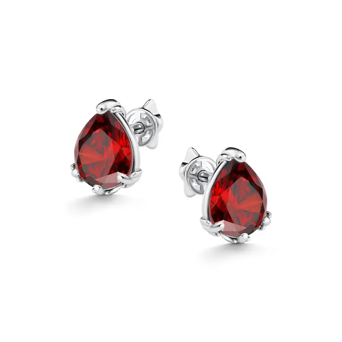 Серьги пуссеты из серебра