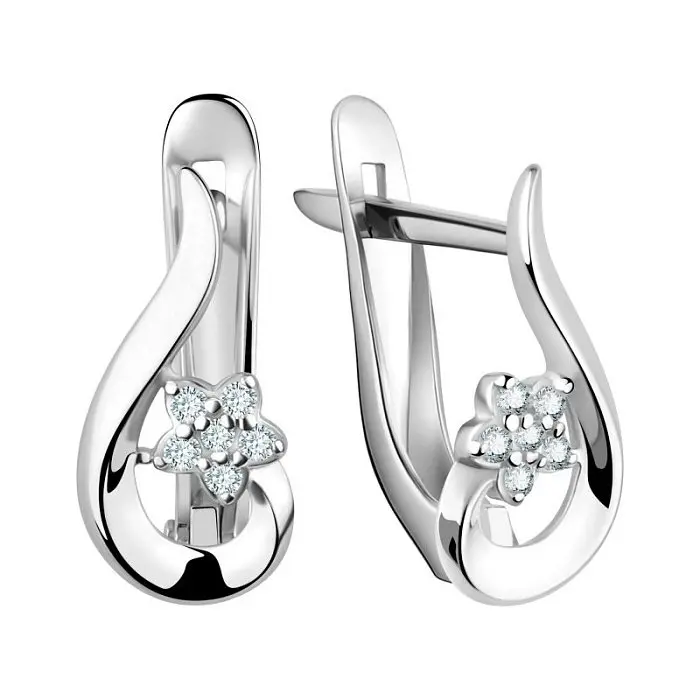 Серьги детские из серебра вид 1