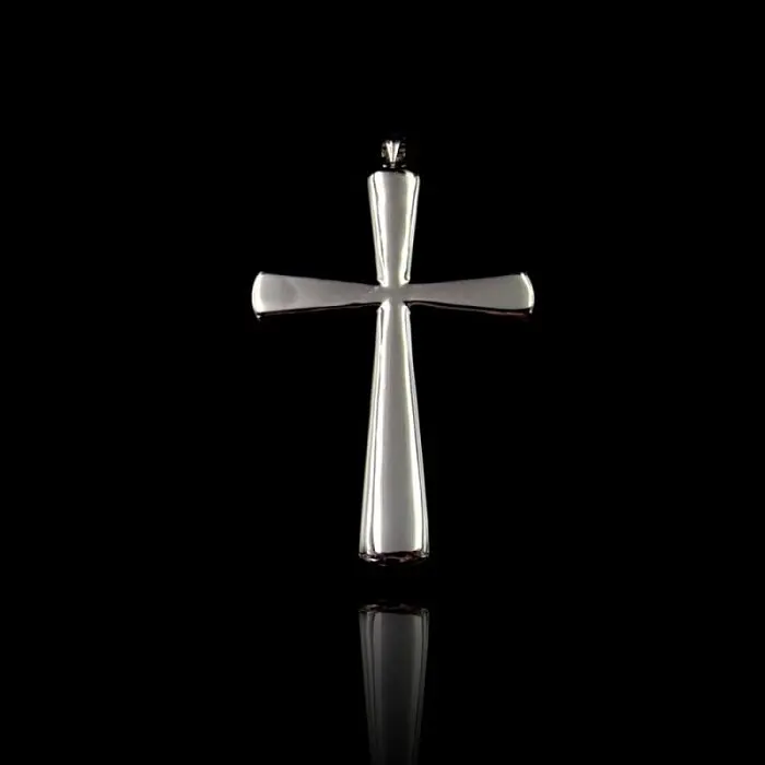 Подвеска декоративный крест из серебра