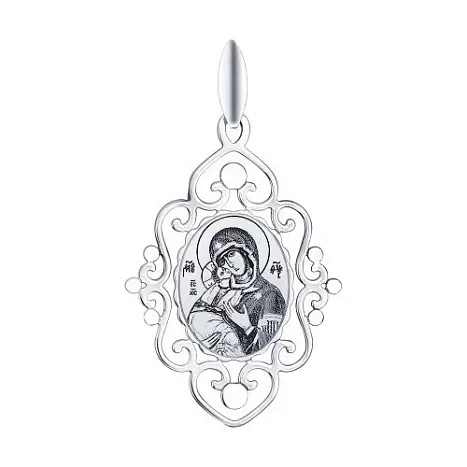 Подвеска икона из серебра