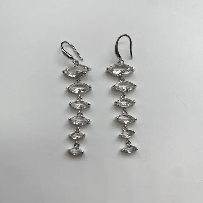 Серьги петельки из серебра вид 1