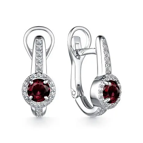 Серьги с английским замком из серебра