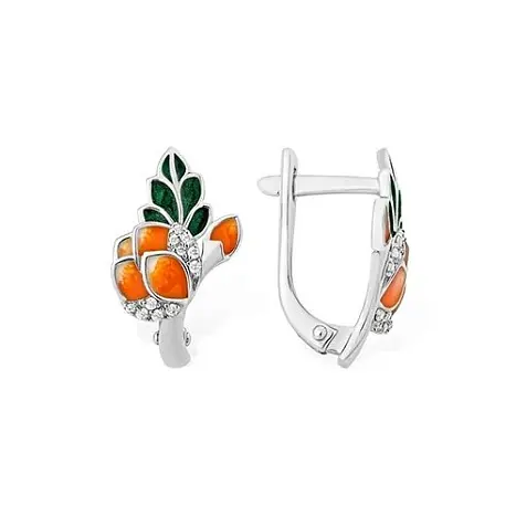 Серьги с английским замком из серебра