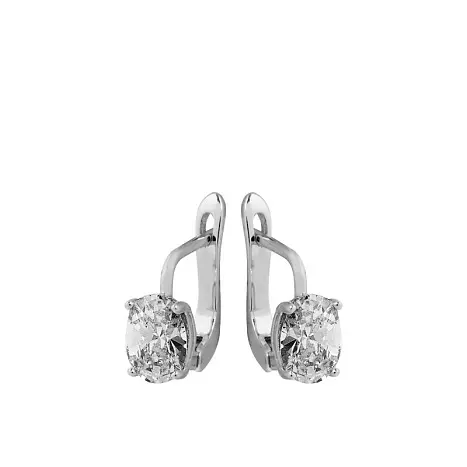 Серьги с английским замком из серебра
