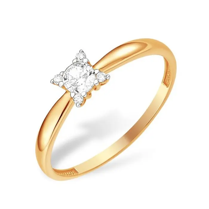 Кольцо декоративное из красного золота