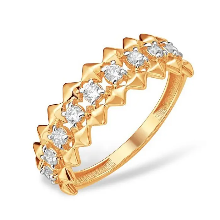 Кольцо декоративное из красного золота