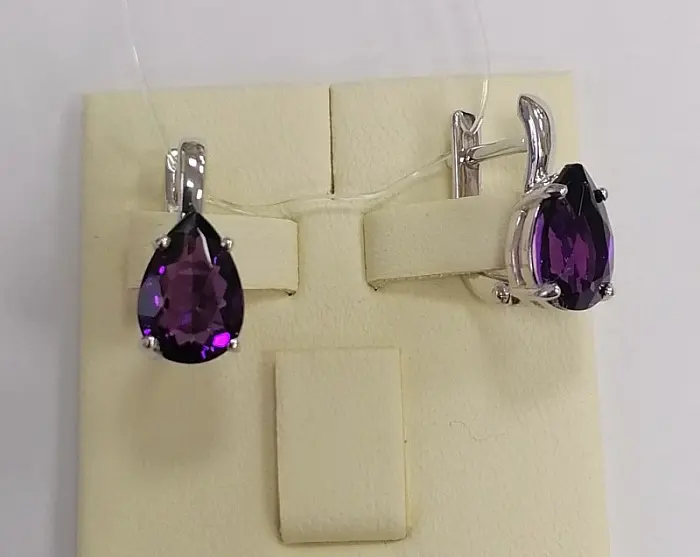 Серьги с английским замком из серебра