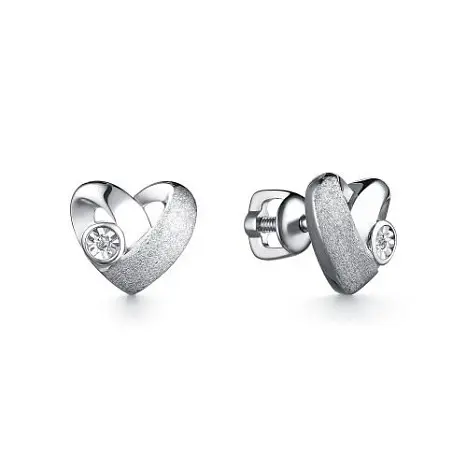 Серьги пуссеты из серебра