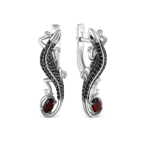 Серьги с английским замком из серебра
