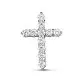 Подвеска декоративный крест из белого золота