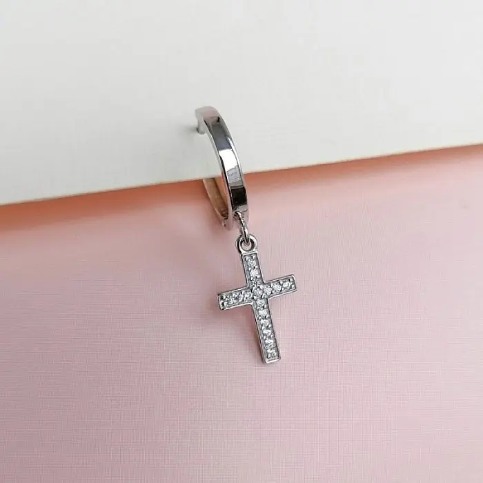 Серьги конго из серебра