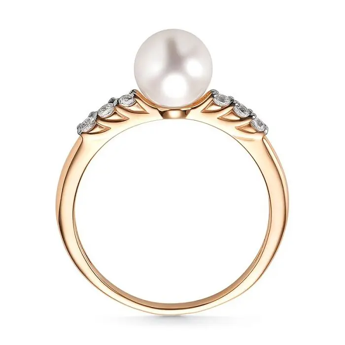 Кольцо декоративное из красного золота