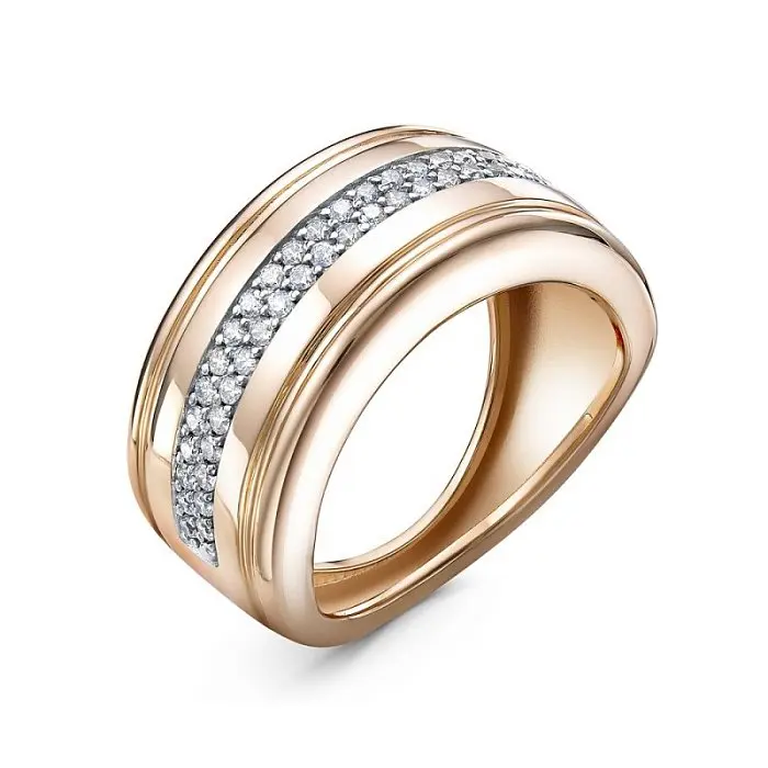 Кольцо декоративное из красного золота