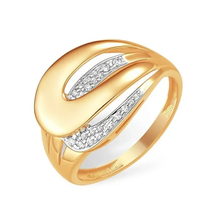 Кольцо декоративное из красного золота